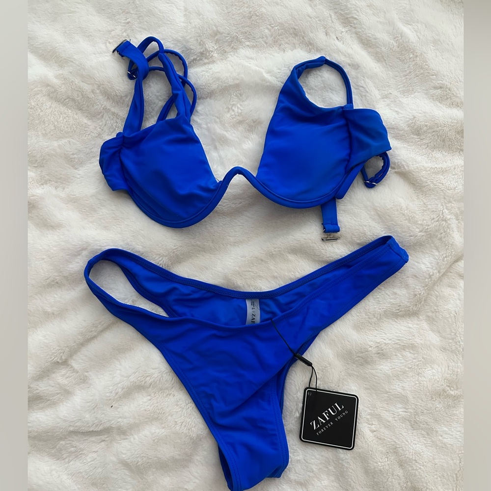 Zaful Electric Blue Bikini Set